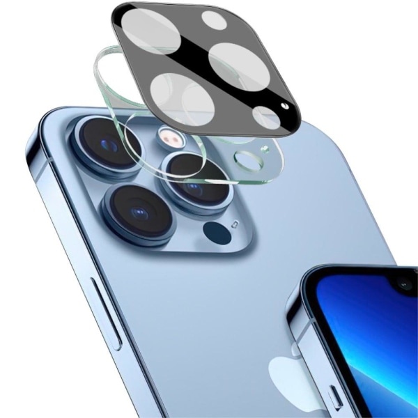 IMAK iPhone 13 Pro Max HD linsskydd i härdat glas + linslock i akryl Transparent