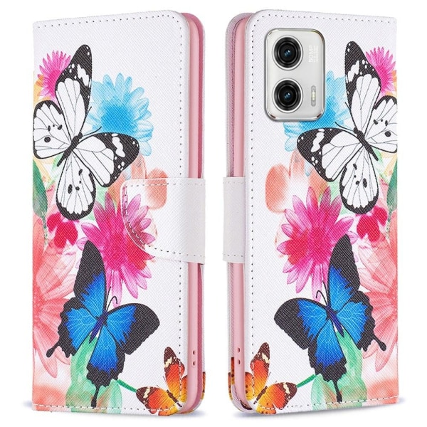 Wonderland Motorola Moto G73 Läppäkotelo - Two Butterflies Multicolor