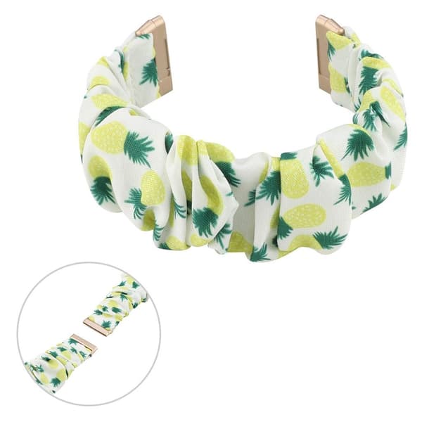 Hårbånd med motiv til Fitbit Versa 3 - Ananas Yellow