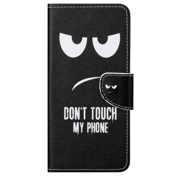 Wonderland Samsung Galaxy S23 Plus Flip Etui - Don't Touch My Phone Black