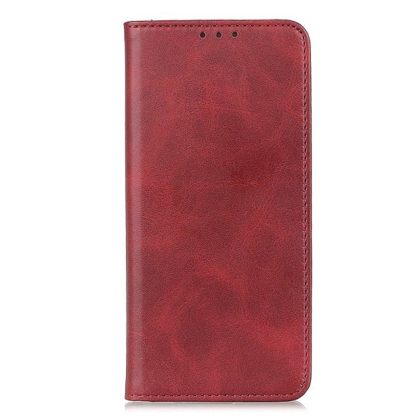 Lompakko-style Aitoa Nahkaa Läppäkotelo For Sony Xperia 10 V - Punainen Red