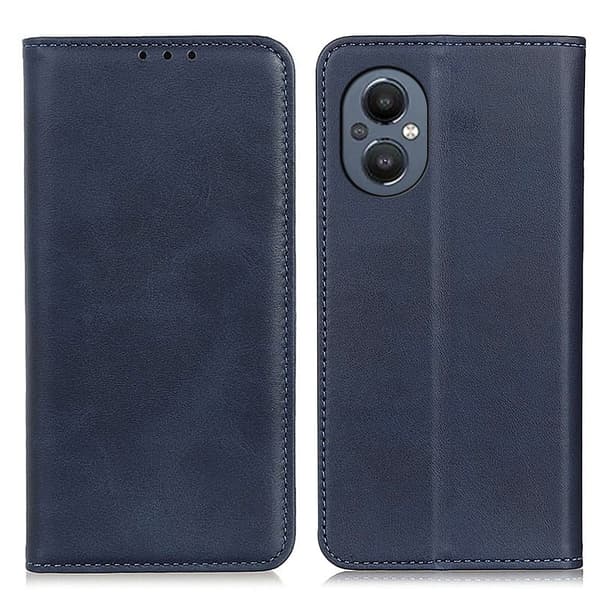 Äkta läder OnePlus Nord N20 5G fodral - Blå Blå