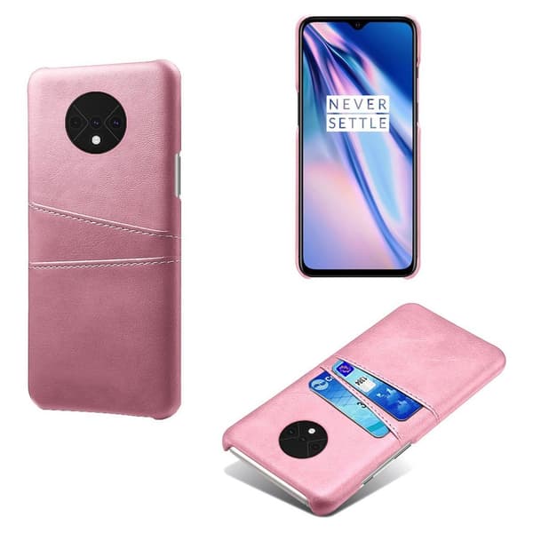Dual Card cover - OnePlus 7T – Rødguld Pink