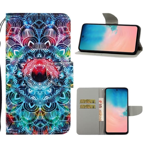 Wonderland Samsung Galaxy Note 20 Flip Etui - Mandala Blomst Multicolor