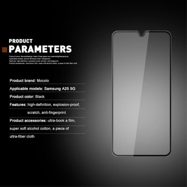 MOCOLO HD karkaistu lasi näytönsuoja Samsung Galaxy A25 Transparent