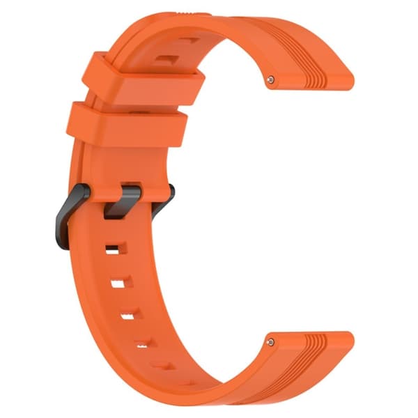 20 mm universal klokkerem i silikon med tekstur - Oransje Orange