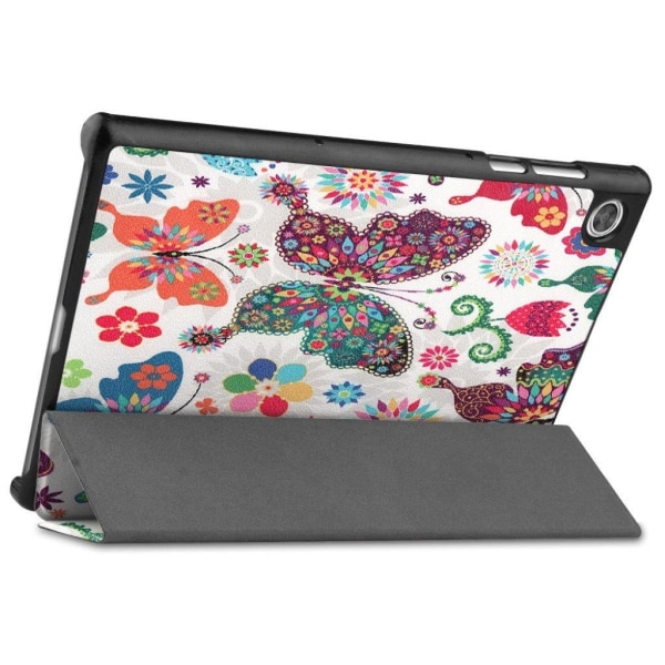 Lenovo Tab M10 HD Gen 2 tri-fold pattern leather flip case - But Multicolor