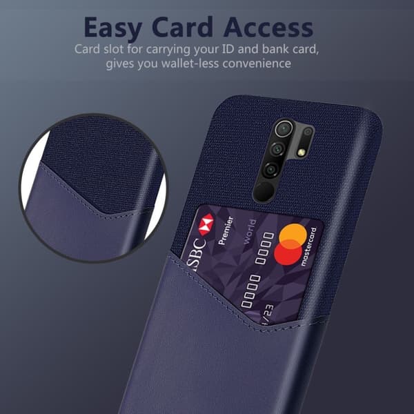 Bofink Xiaomi Redmi 9 Card deksel - Blå Blue