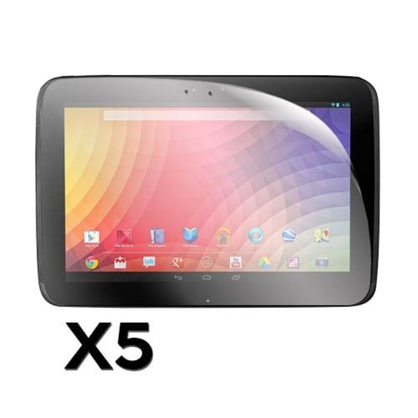 Google Nexus 10 Näytön suojakalvo (5 kpl) Transparent 0218 | Transparent |  Hårdplast | Fyndiq