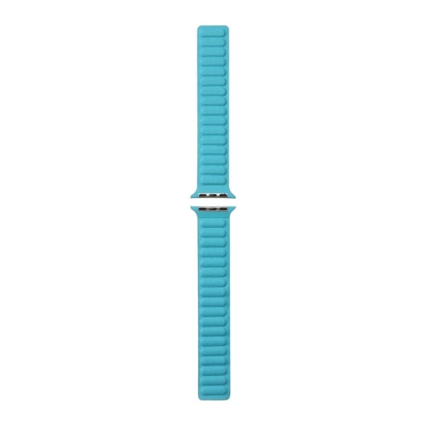 Apple Watch Series 8 (45mm) / Watch Ultra genuine leather watch Blå