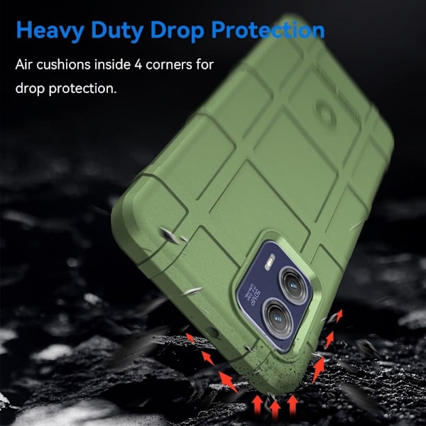 Rugged Shield Motorola Moto G73 skal - Grön Grön