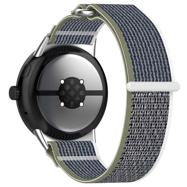 Armbånd til Google Pixel Watch 3 41mm / Pixel Watch 2 / Pixel Watch Justerbar nylonrem - Grønn + Grå Silver grey