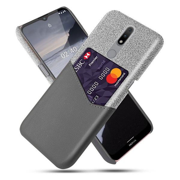 Bofink Nokia 2.4 korttikotelo - Harmaa Silver grey
