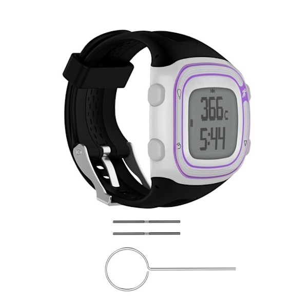 Garmin Forerunner 10 Blød slank silikone rem - Sort Black