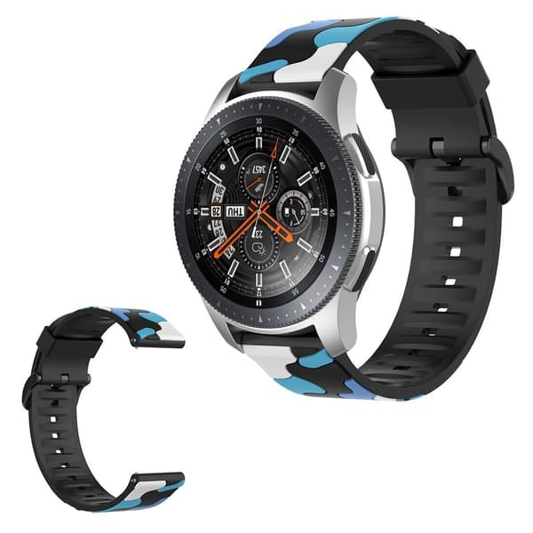 Holdbar camouflage-urrem til Samsung Galaxy Watch - Blå Blue