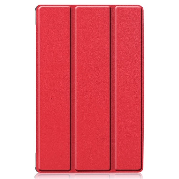 Lenovo Tab M10 FHD Plus holdbart trefoldigt læderetui - Rød Red