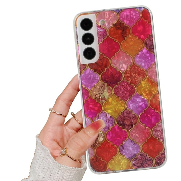 Deco Samsung Galaxy S22 Plus Etui - Orange Splicing Orange