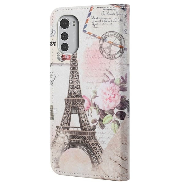 Wonderland Motorola Moto E32 flip etui - Tårn Multicolor
