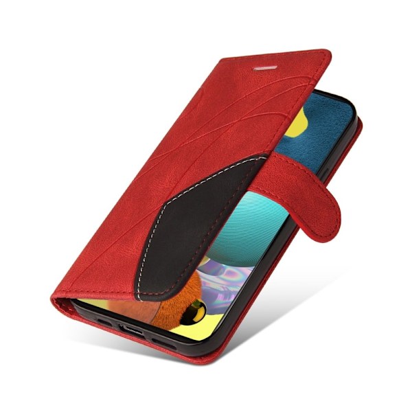 Tekstureret Læder Etui med Strop Til Samsung Galaxy A51 - Rød Red