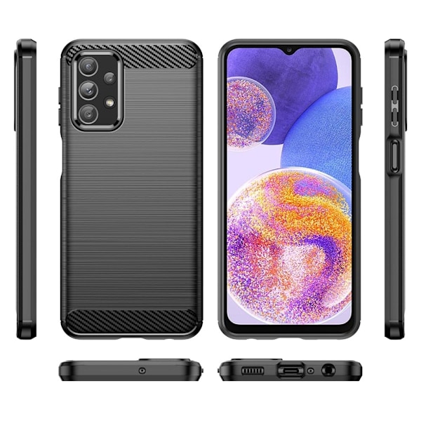 Carbon Flex Etui Samsung Galaxy A23 5G / A23 - Sort Black