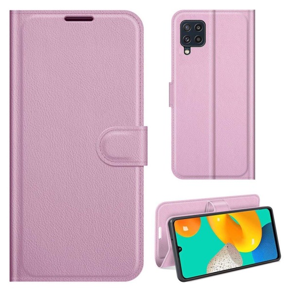 Klassisk Samsung Galaxy M32 flip etui - Pink Pink