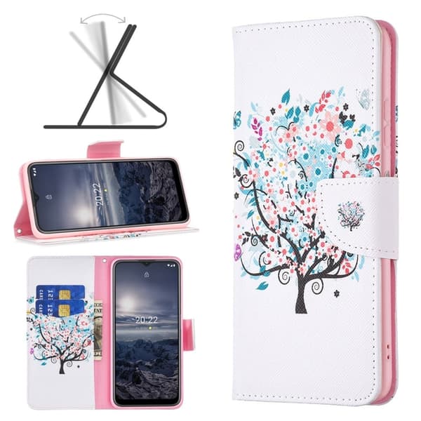 Wonderland Nokia G11 / Nokia G21 flip-etui - Blomstertre Multicolor
