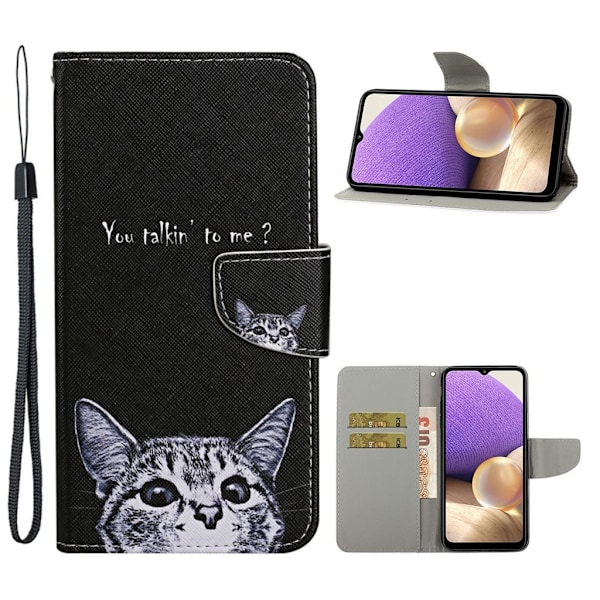 Wonderland Samsung Galaxy A32 fodral -Svart Svart