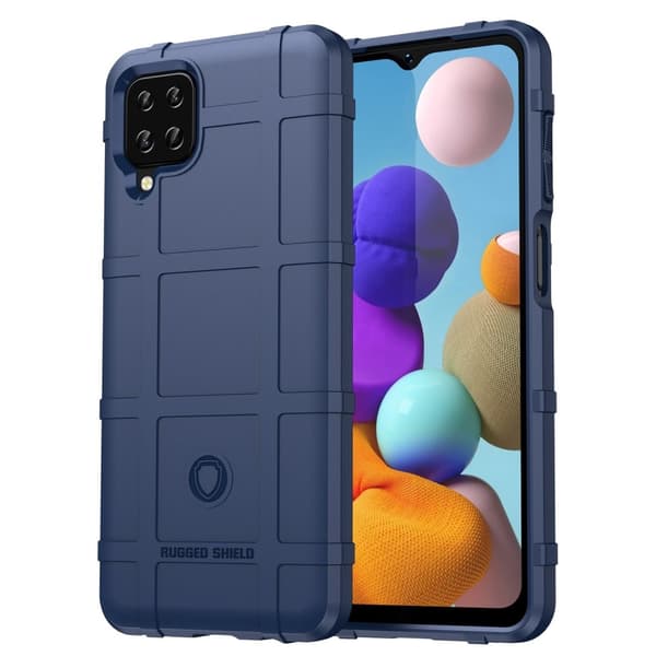 Rugged Shield Etui Samsung Galaxy A12 Nacho / A12 5g / M12 - Blå Blue