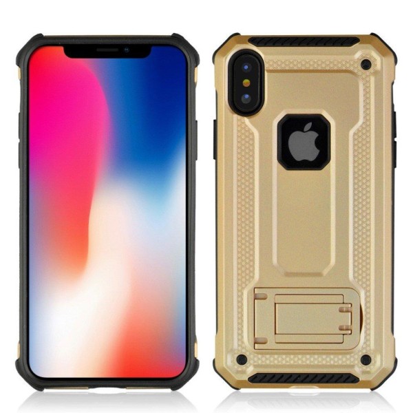 iPhone Xs Max beskytter deksel av plastikk og TPU - Gull Gold