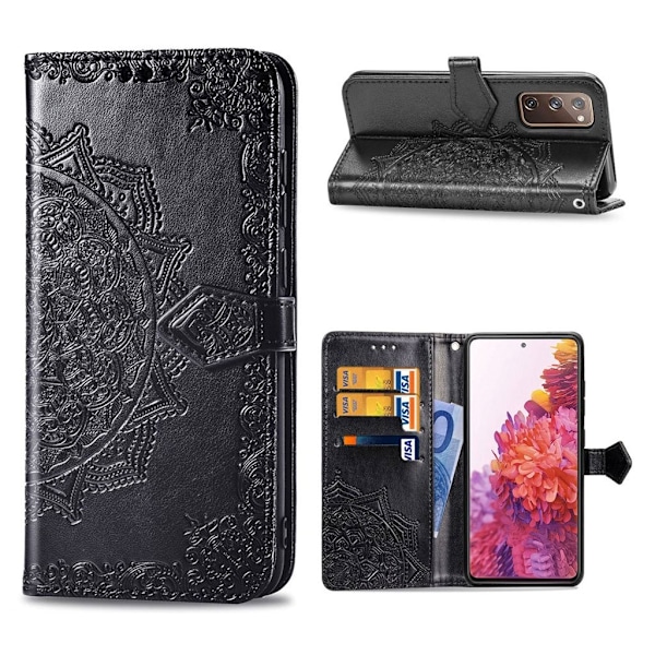 mandala Samsung Galaxy S20 FE 5G / S20 FE flip fodral - svart Svart