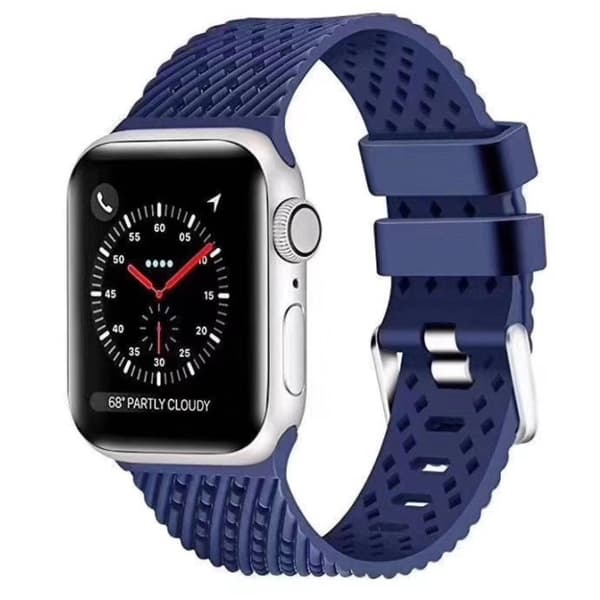 Apple Watch Series 5 44mm cool silikone Urrem - Mørkeblå Blue