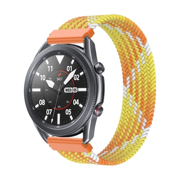 Elastisk nylon-urrem til Samsung Galaxy Watch 4 - Orange Størrelse: M Orange