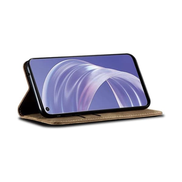 Jeans Samsung Galaxy A73 flip etui - Khaki Brown