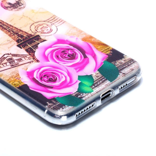 iPhone Xs Max ultratyndt mønstret soft case - Rose Pink