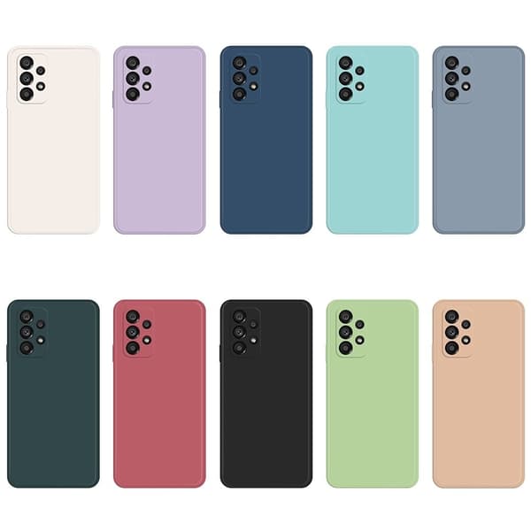 Skråt gummicover mod fald til Samsung Galaxy A53 5G - Cyan Green