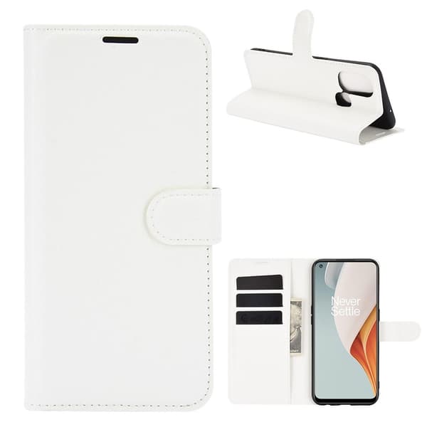 Classic OnePlus Nord N100 flip etui - hvid White