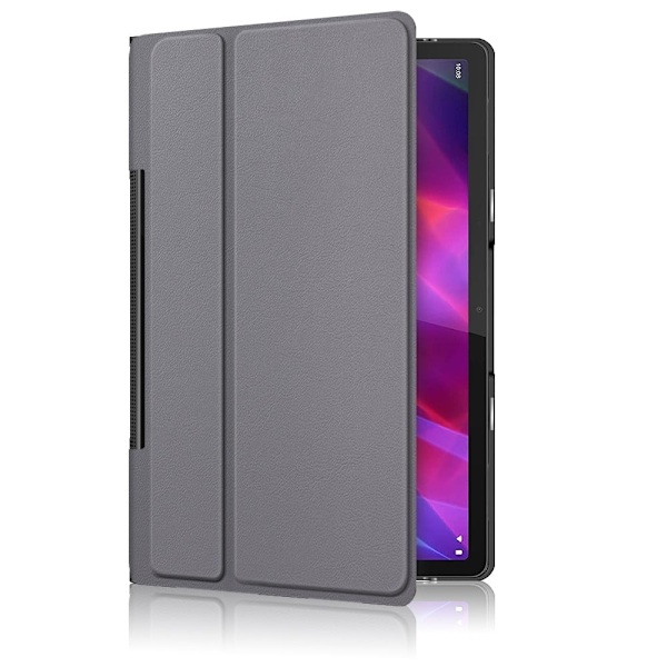 Lenovo Yoga Tab 11 läderfodral - Grå Silvergrå