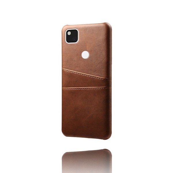 Google Pixel 4a skal med korthållare - Brun Brun