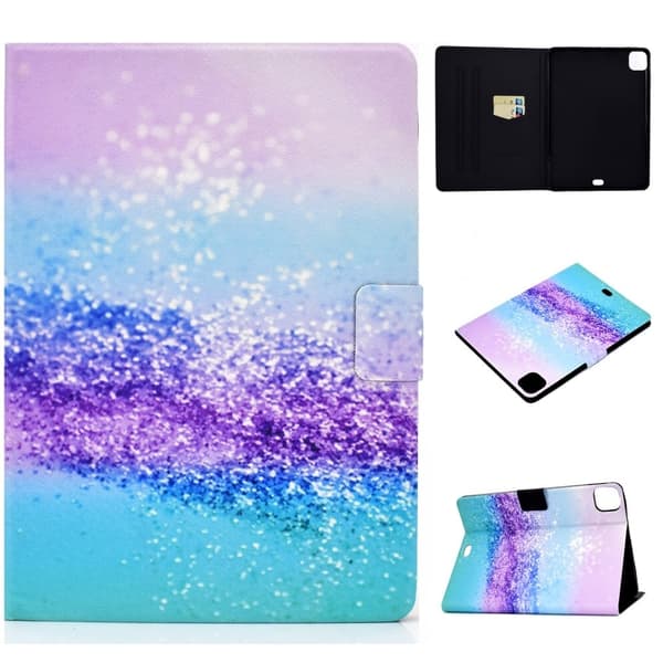 iPad Pro 11 (2021) / Air (2020) vackert mönstrat flipfodral i läder - Glittrande Pulver multifärg