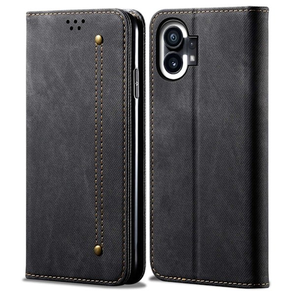 Jeans Nothing Phone (1) Flip Etui - Sort Black