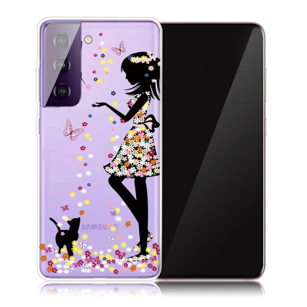 Deco Samsung Galaxy S21 kotelo - tyttö Black