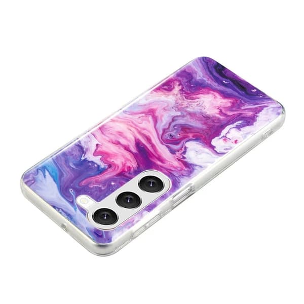Marmormotiv Samsung Galaxy S23 Plus skal - Lila Lila