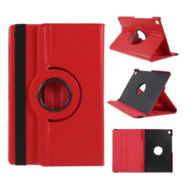 Samsung Galaxy Tab S5E litchi læretui - Rød Red