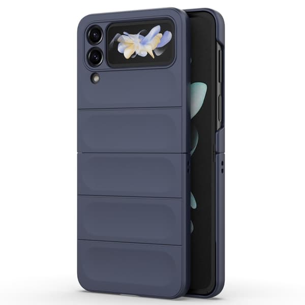 Mjukt greppformat Samsung Galaxy Z Flip4 skal - Mörkblå Blå