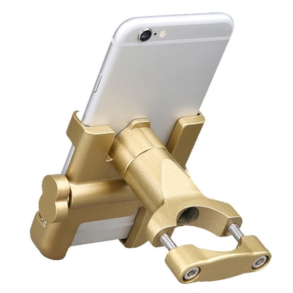 Universellt roterbart telefonfäste för cykel i aluminiumlegering - Guld Guld