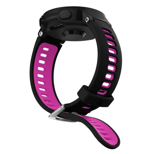 Garmin Forerunner 735XT / 220 / 230 / 235 / 620 / 630 klockarmband i silikon - Svart / Ros Svart