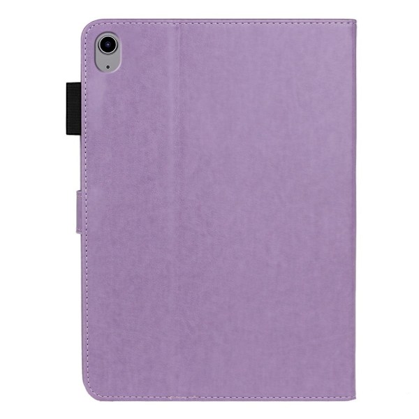 iPad 10.9 (2022) luumun kukka kuvio nahkakotelo - Violetti Purple