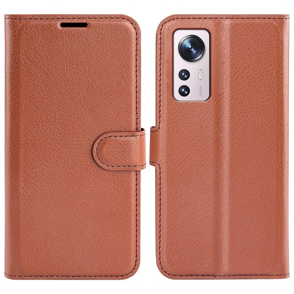 Klassisk Xiaomi 12 Lite flip etui - Brun Brown