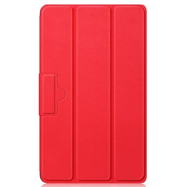 Kolminkertainen nahkainen jalusta kotelo Realme Pad Mini - Punainen Red