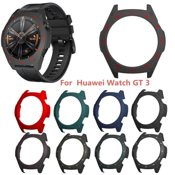 Huawei Watch GT 3 (46mm) skyddsfodral med skaldesign - Svart / Röd Svart